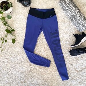 Cobalt blue NIKE athletic leggings